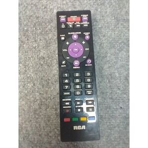 RCA 4-Device Universal Remote Control Black RCR004RWD Purple Navigation Button